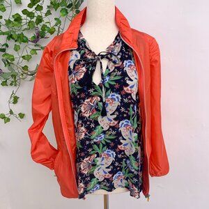 2 Piece Bundle J Crew Blouse Zella Windbreaker Jacket Size Small